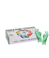 GREEN EXAM GRADE NITRILE GLOVES 9.5" - 1 Box/100 Count