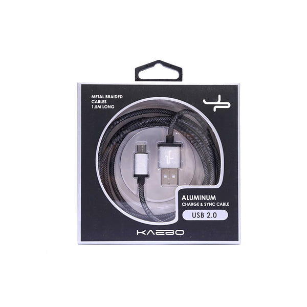 Micro USB Kaebo - Aluminum Micro USB - Cloth Braided Anti-Tear - Made for Androids and Smartphones