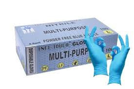 BLUE MULTI-PURPOSE NITRILE GLOVES 9.5" - 1 Case/1000 Count