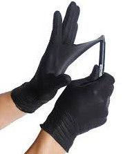 BLACK NITRILE GLOVES 9.5"/ HEAVY DUTY - 1 Box/100 Count